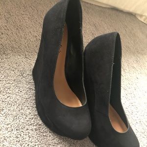 Faux Suede Wedges